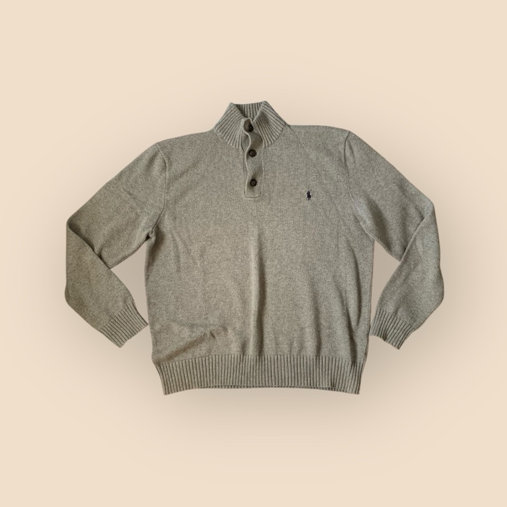 Simple classic men’s Ralph Lauren turtle neck 100% cotton sweater size xl